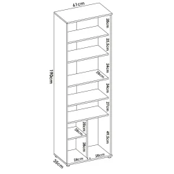 Armadio multiuso 2 ante Apro, 61x35h190 cm,<Dmora Discount