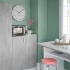 Armadio multiuso 2 ante Argento, 80x37h92 cm, Cemento e Bianco<Dmora Cheap