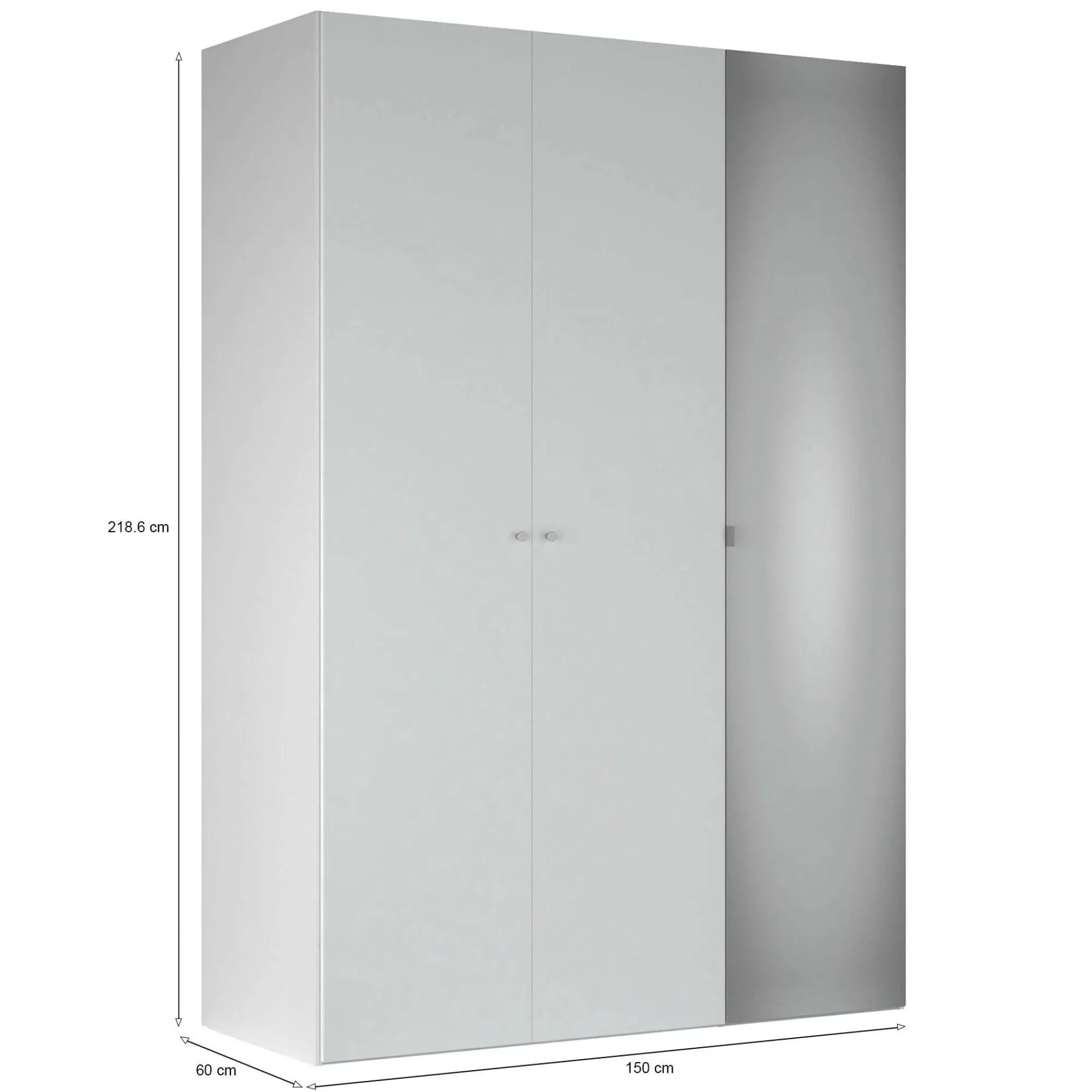 Armadio multiuso 2 ante Arce, 60x150 h219 cm,<Dmora Outlet