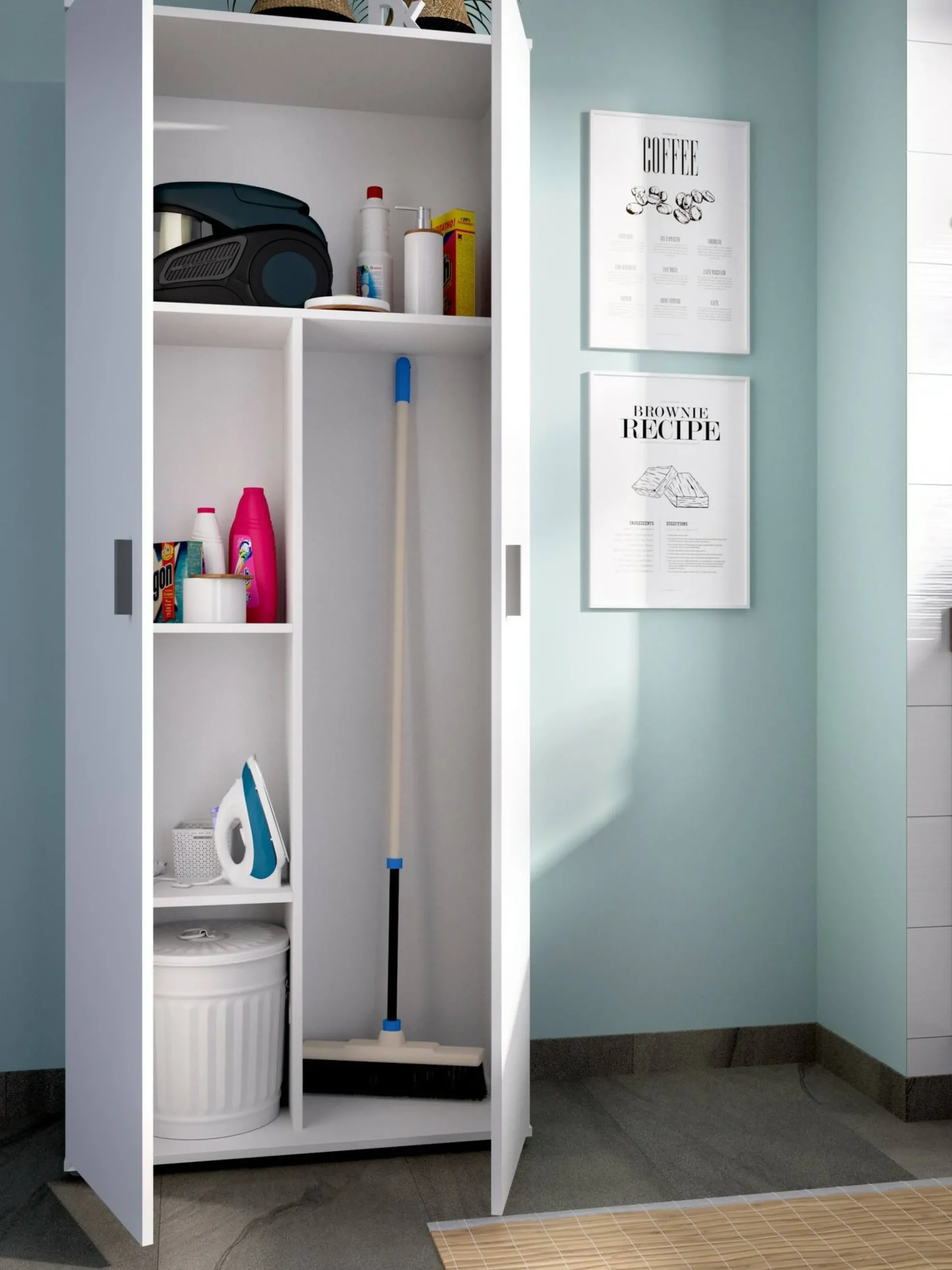 Armadio multiuso 2 ante Arna, 78x35h190 cm,<Dmora Cheap