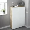 Armadio multiuso 2 ante Athenodora, 70x36h103 cm, Rovere e Bianco<Dmora Flash Sale