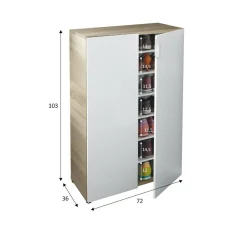 Armadio multiuso 2 ante Athenodora, 70x36h103 cm, Rovere e Bianco<Dmora Flash Sale