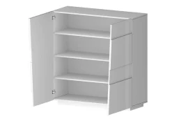 Armadio multiuso 2 ante Aulla, 120x44h126 cm,<Dmora Outlet