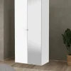 Armadio multiuso 2 ante Bagnaria, 99x60 h219 cm, Bianco<Dmora New
