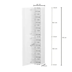 Armadio multiuso 2 ante Bassiano, 45x35h190 cm,<Dmora Store