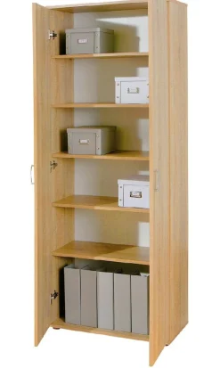 Armadio multiuso 2 ante Berlin, Mobile multifunzionale, Mobiletto scarpiera, Guardaroba porta scarpe, 70x34 h189 cm,<Dmora Best Sale