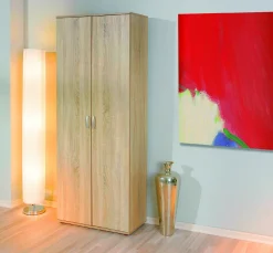 Armadio multiuso 2 ante Berlin, Mobile multifunzionale, Mobiletto scarpiera, Guardaroba porta scarpe, 70x34 h189 cm,<Dmora Best Sale