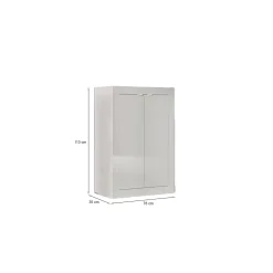 Armadio multiuso 2 ante Bienvenu, 78x35 h113 cm,<Dmora Fashion