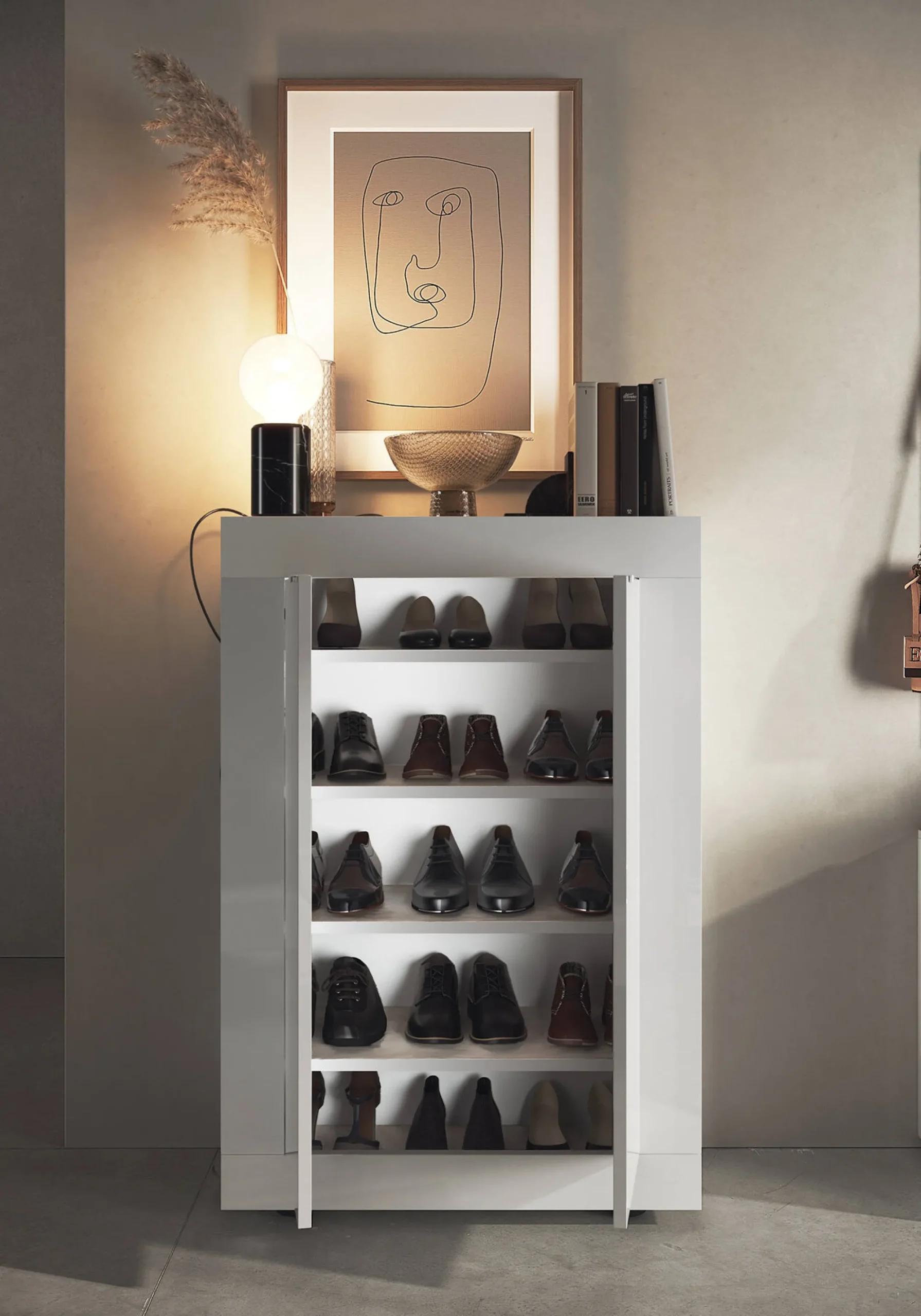 Armadio multiuso 2 ante Bienvenu, 78x35 h113 cm,<Dmora Fashion