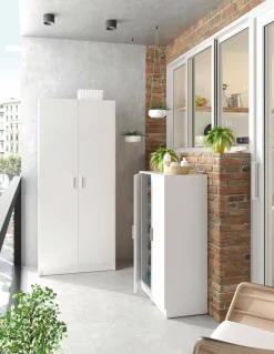 Armadio multiuso 2 ante Dabaldi, cm73x37h180 cm,<Dmora New