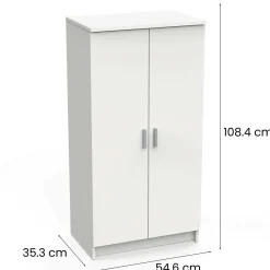 Armadio multiuso 2 ante Dfische, 55x35 h108 cm,<Dmora Hot