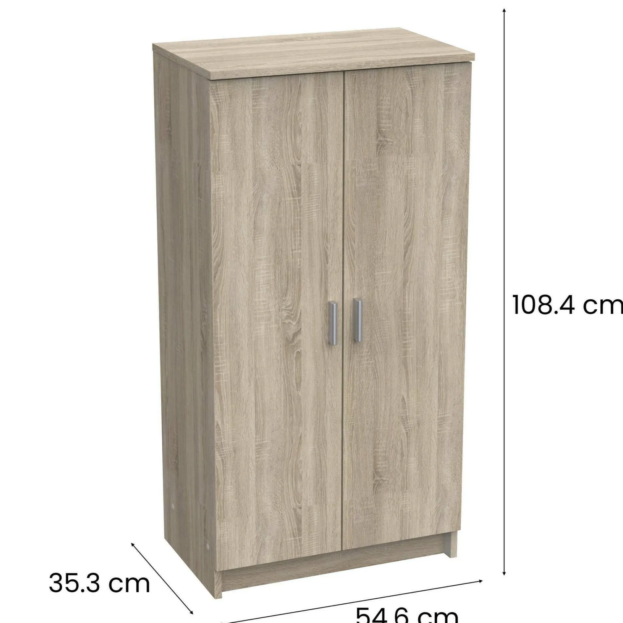 Armadio multiuso 2 ante Dfische, 55x35 h108 cm,<Dmora Best Sale