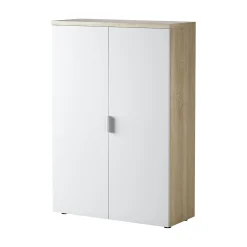 Armadio multiuso 2 ante Dionisio, 80x33h119 cm, Rovere e Bianco<Dmora Sale