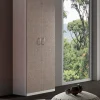 Armadio multiuso 2 ante Dradic, 72x36h186 cm, Bianco e Marrone<Dmora New