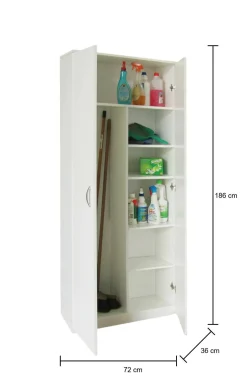 Armadio multiuso 2 ante Dragg, 72x36h186 cm,<Dmora Hot