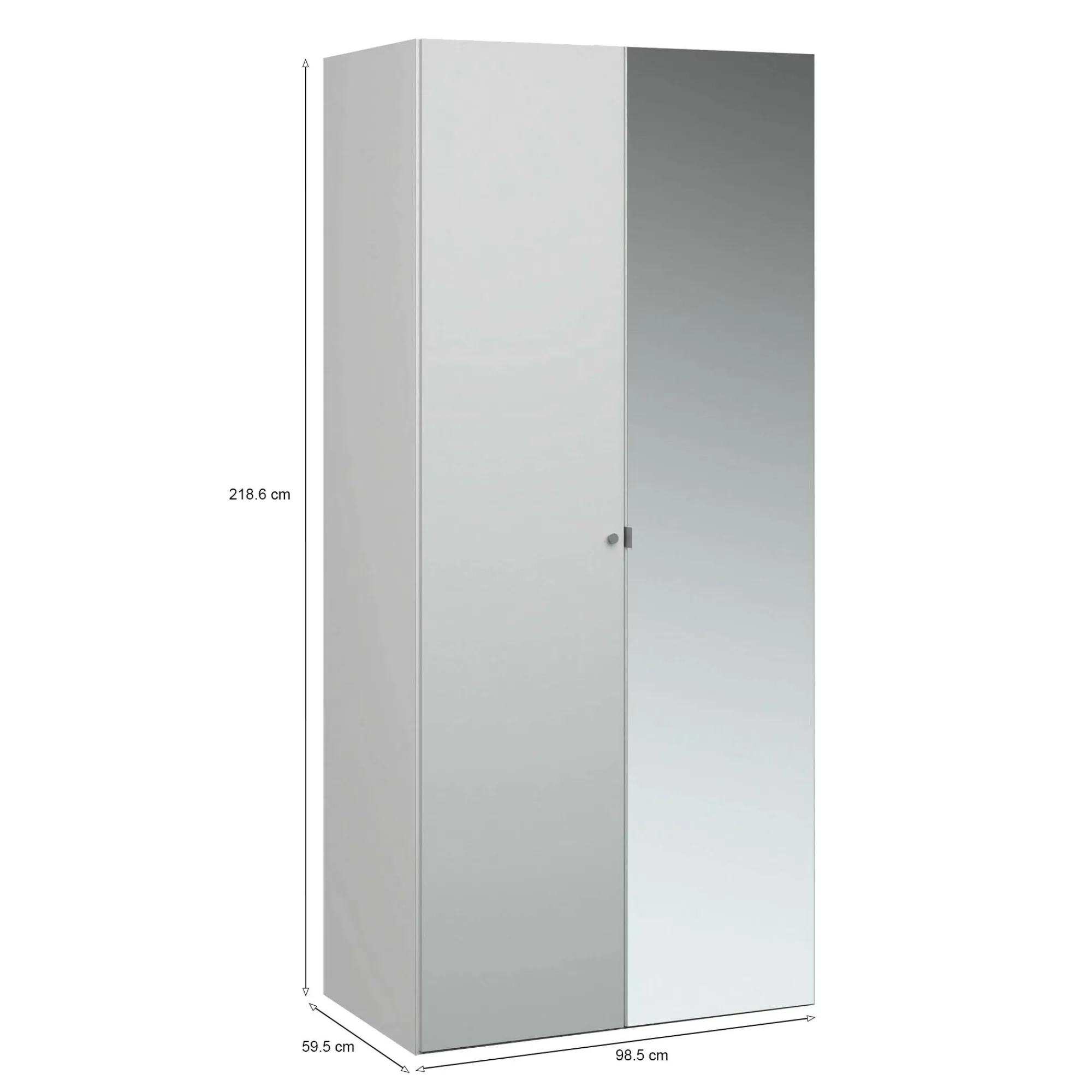 Armadio multiuso 2 ante Dventur, 99x60 h219 cm,<Dmora Shop