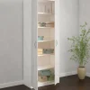 Armadio multiuso 2 ante Ermanno, 72x36h186 cm, Bianco e Rovere<Dmora Sale