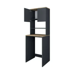 Armadio multiuso 2 ante Fiamma, 65x60h184 cm, Noce e Antracite<Dmora Fashion