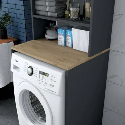 Armadio multiuso 2 ante Fiamma, 65x60h184 cm, Noce e Antracite<Dmora Fashion