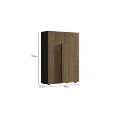 Armadio multiuso 2 ante Harvey, 78x35 h116 cm,<Dmora Best