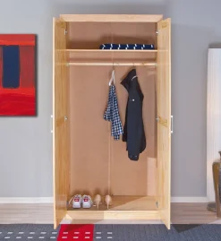Armadio multiuso 2 ante Hamburg, Mobile multifunzionale, Mobiletto scarpiera, Guardaroba porta scarpe, 95x55 h190 cm,<Dmora Fashion