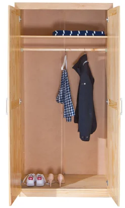 Armadio multiuso 2 ante Hamburg, Mobile multifunzionale, Mobiletto scarpiera, Guardaroba porta scarpe, 95x55 h190 cm,<Dmora Fashion