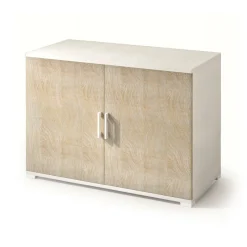 Armadio multiuso 2 ante Serafinito, 90x45h66 cm, Rovere e Bianco<Dmora Hot