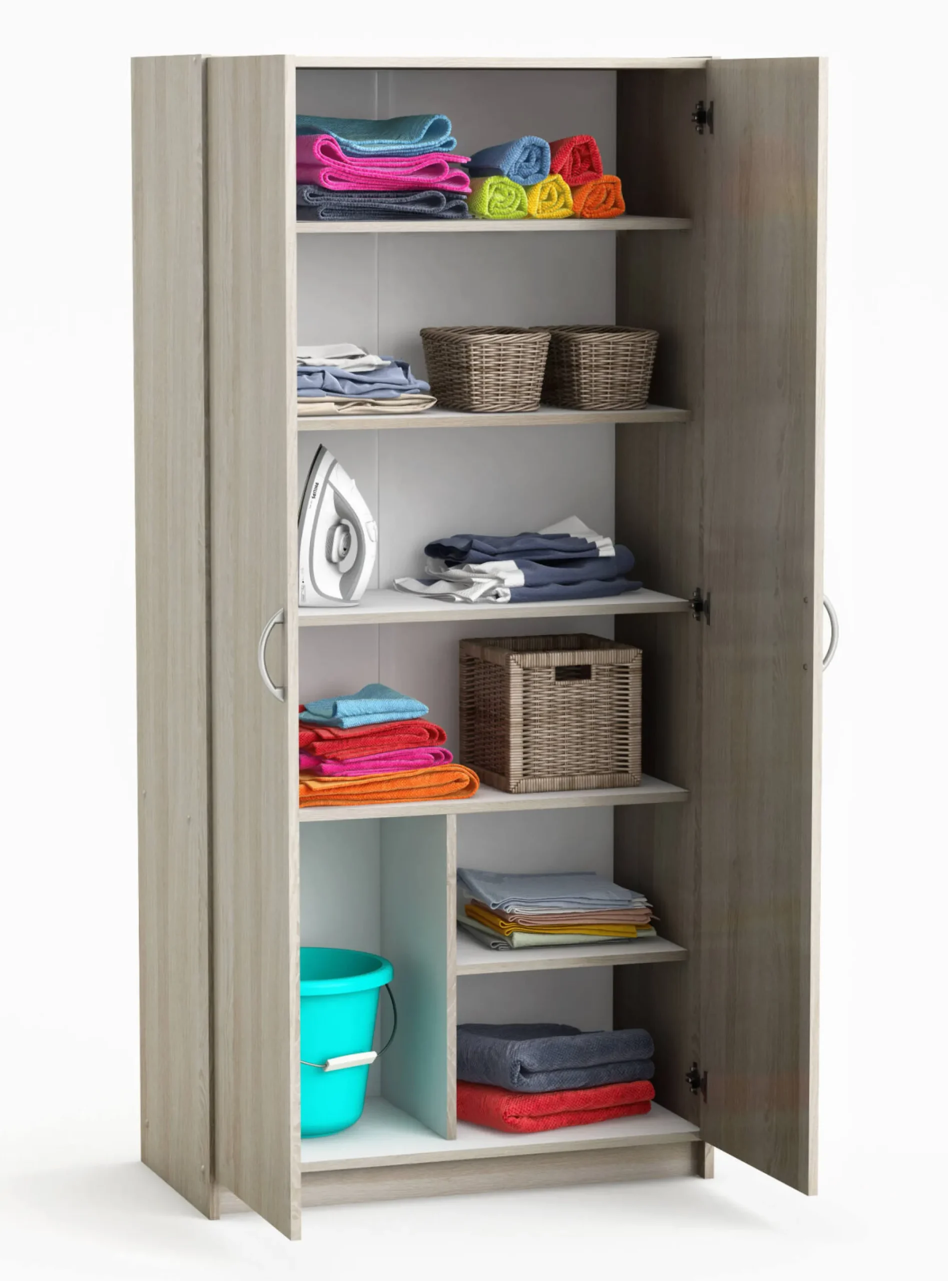 Armadio multiuso 2 ante Zadok, 80x41 h170 cm,<Dmora Flash Sale