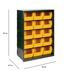 Armadio multiuso Dandreoll, Nero e Giallo, 66x37h95 cm<Dmora Best
