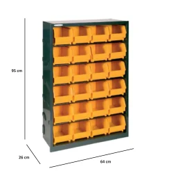 Armadio multiuso Dandreoll, Nero e Giallo, 64x26h95 cm<Dmora Store