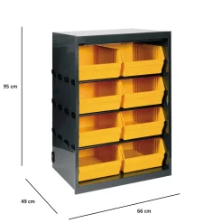 Armadio multiuso Dandreoll, Nero e Giallo, 66x49h95 cm<Dmora Cheap