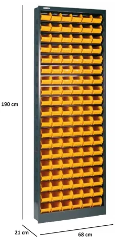 Armadio multiuso Dandreoll, Nero e Giallo, 68x21h190 cm<Dmora Cheap