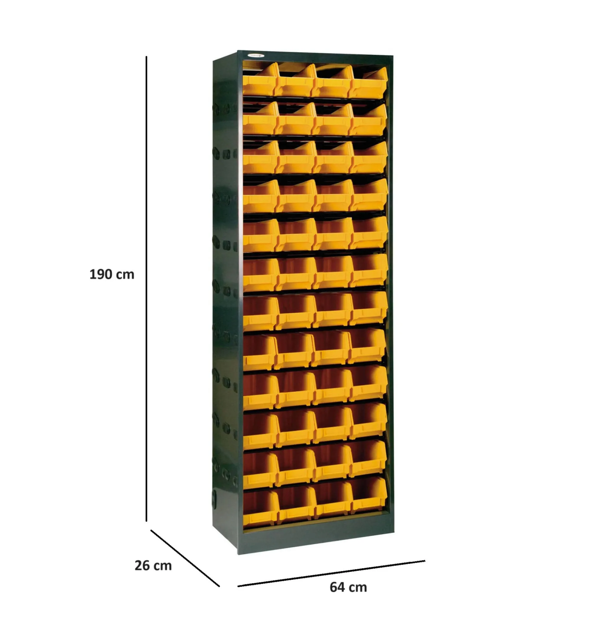 Armadio multiuso Dandreoll, Nero e Giallo, 64x26h190 cm<Dmora New
