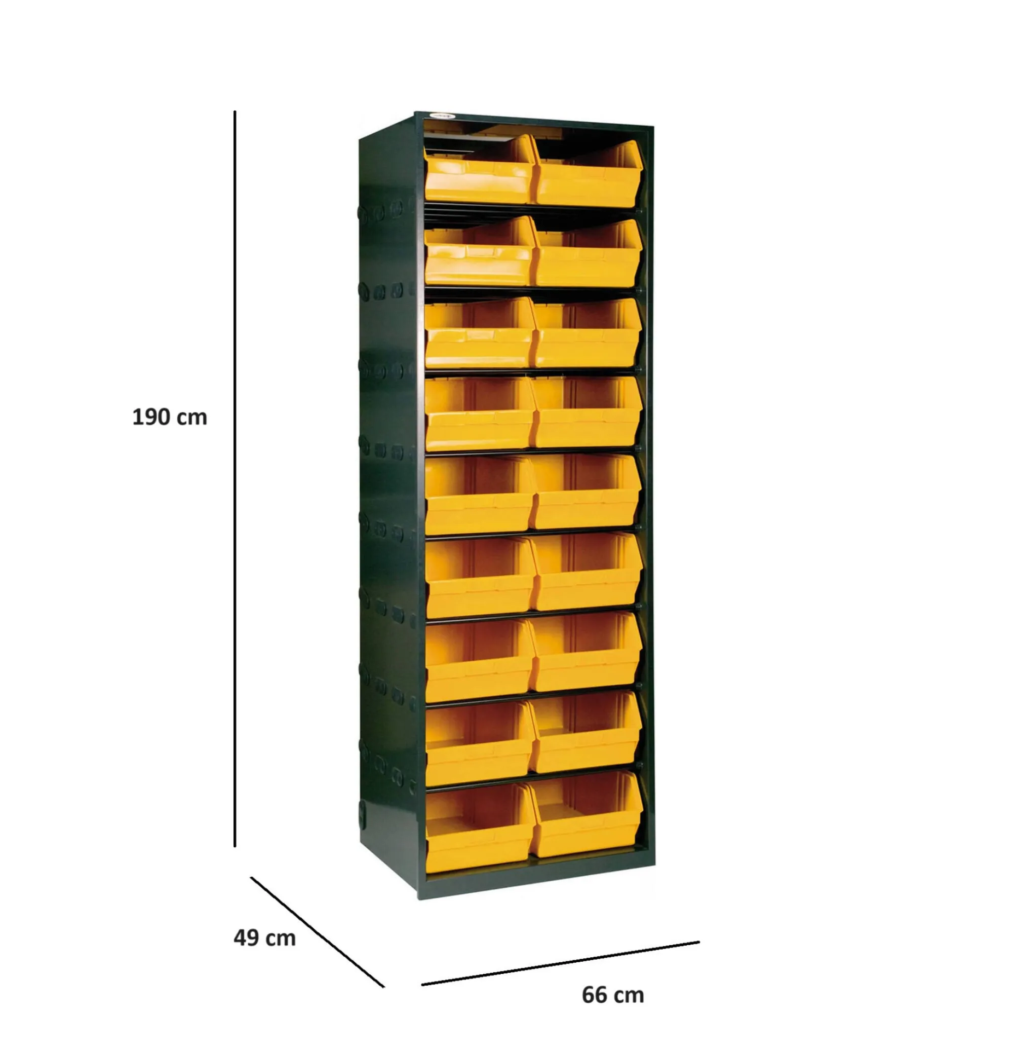 Armadio multiuso Dandreoll, Nero e Giallo, 66x49h190 cm<Dmora Store
