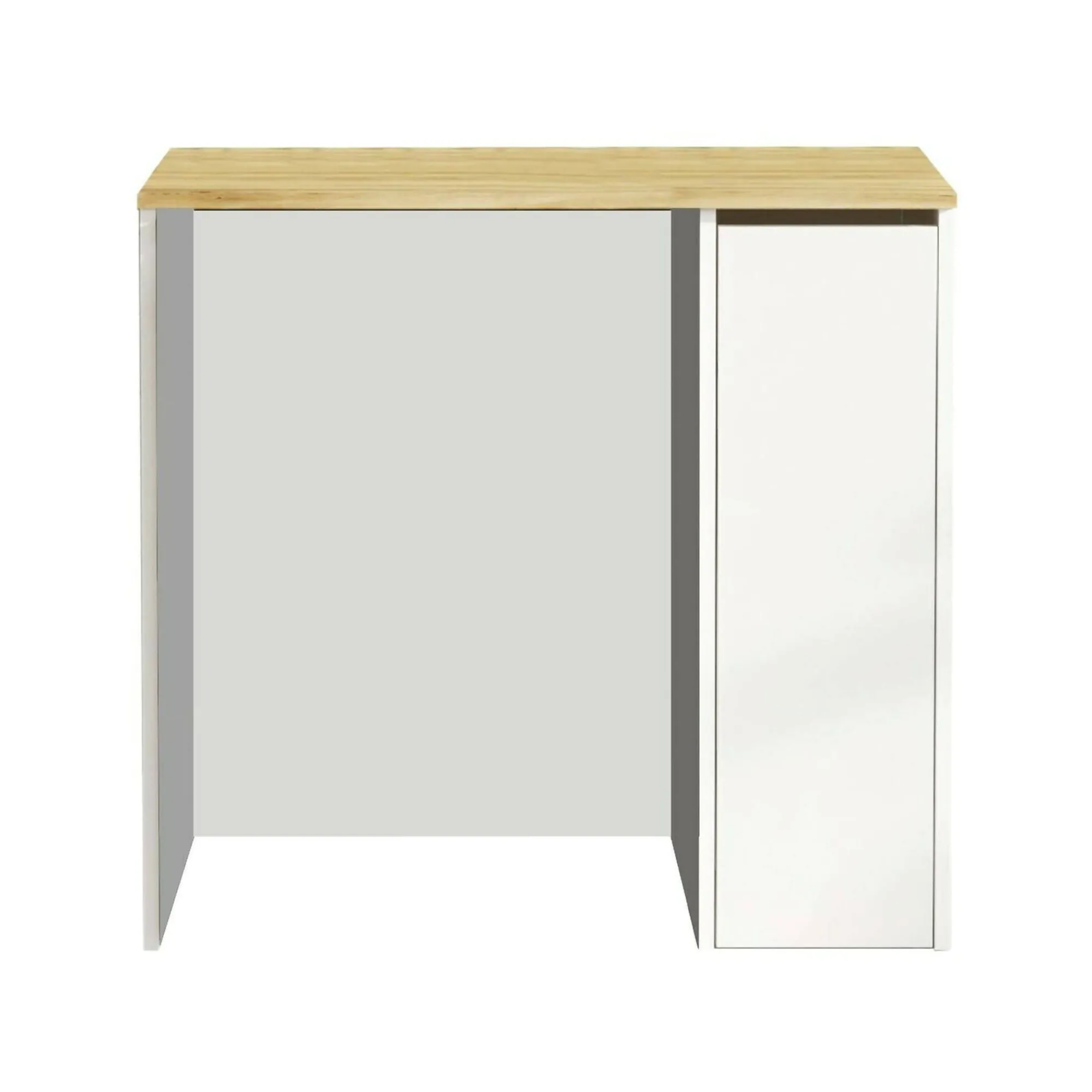 Armadio multiuso grande Axel, 94x60h88 cm, Noce e Bianco<Dmora Hot