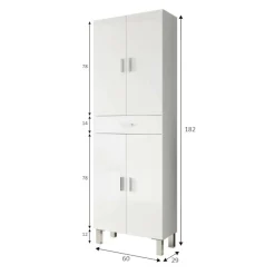 Armadio multiuso grande Amiga, 60x29h182 cm,<Dmora Shop