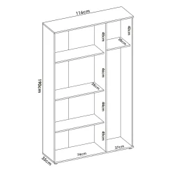 Armadio multiuso grande Aniello, 116x35h190 cm,<Dmora Best Sale