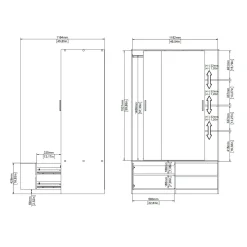 Armadio multiuso grande Bedollo, 60x121 h200 cm,<Dmora Fashion