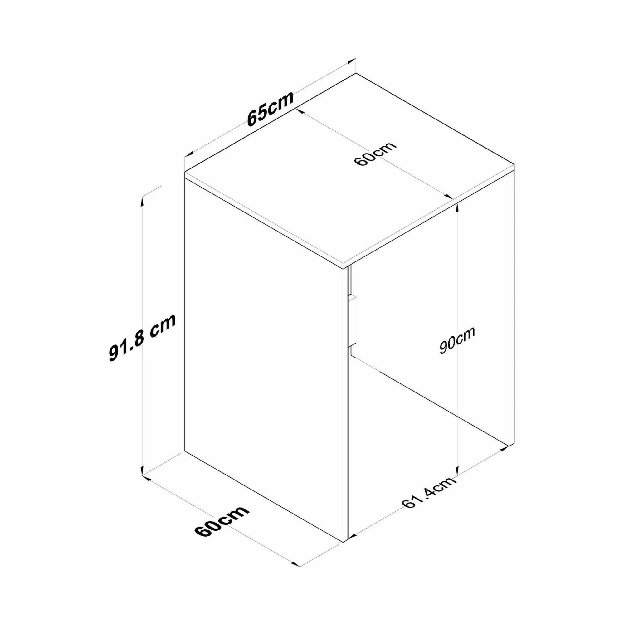 Armadio multiuso grande Boris, 65x60h92 cm, Noce e Bianco<Dmora Outlet