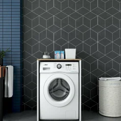 Armadio multiuso grande Boris, 65x60h92 cm, Noce e Bianco<Dmora Outlet