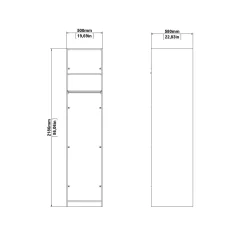 Armadio multiuso grande Dquarant, 58x50 h219 cm,<Dmora Best Sale
