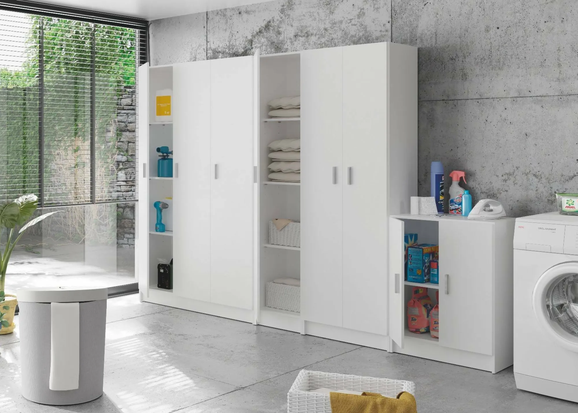 Armadio multiuso grande Dains, 109x37h180 cm,<Dmora Discount