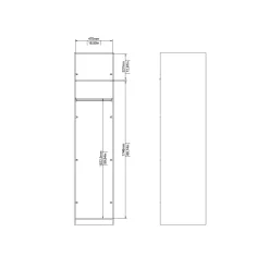 Armadio multiuso grande Kaihime, 58x50 h219 cm,<Dmora Cheap