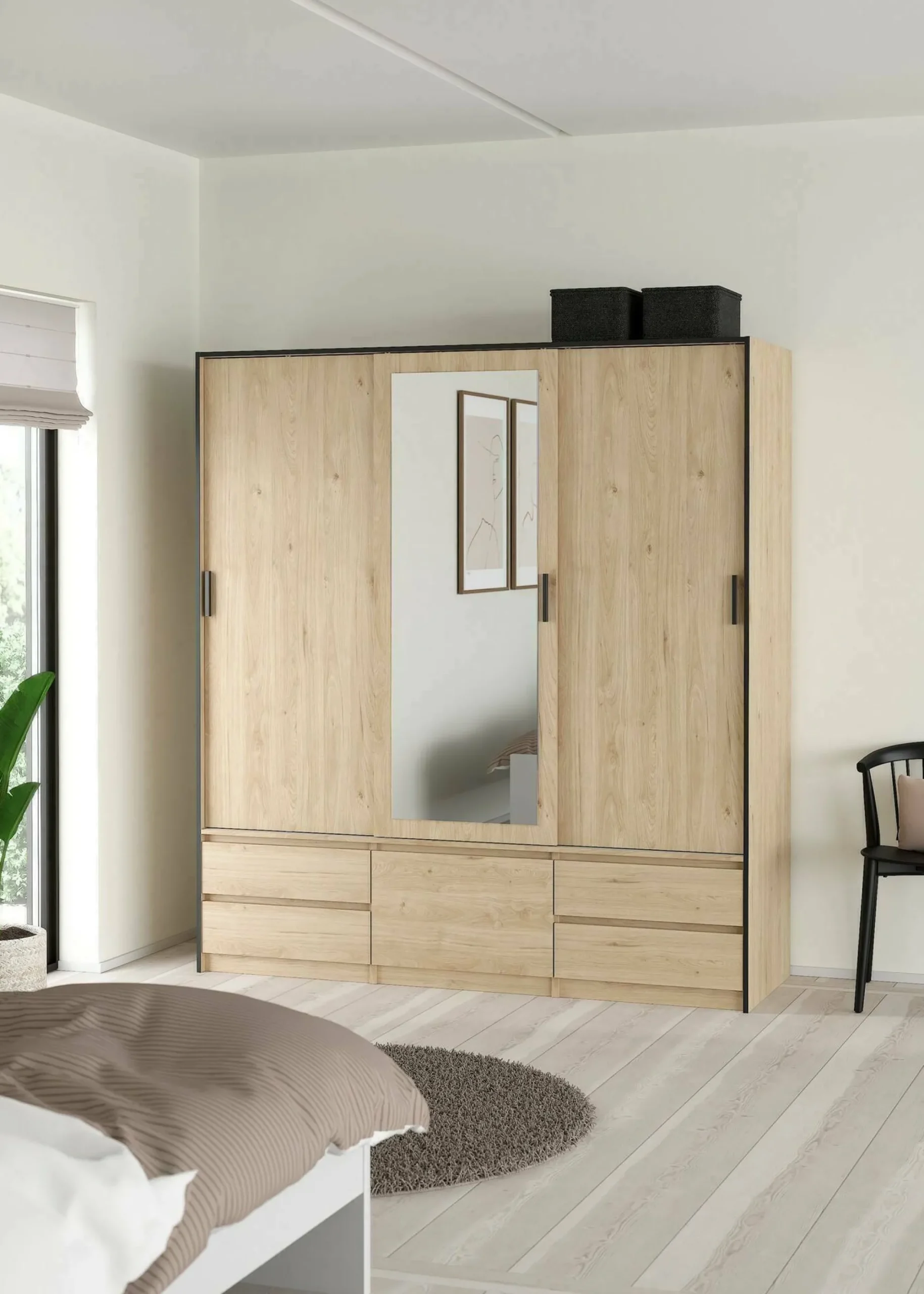 Armadio multiuso grande Ljalkova, 60x181 h200 cm,<Dmora Shop