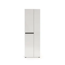 Armadio multiuso grande Linfa, 61x45h190 cm, Bianco lucido e Antracite<Dmora Online