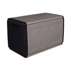 Baule Andra, 96x53h57 cm, Grigio chiaro e Nero<Dmora Sale
