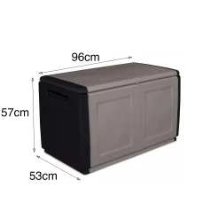 Baule Andra, 96x53h57 cm, Grigio chiaro e Nero<Dmora Sale