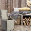 Baule Azziuro, 54x53h57 cm, Beige e Marrone<Dmora Sale