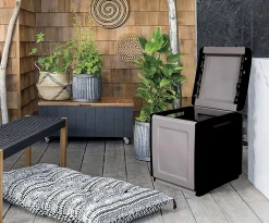 Baule Azziuro, 54x53h57 cm, Grigio chiaro e Nero<Dmora Cheap