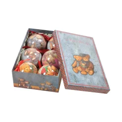 Box 6 sfere natalizie, multicolor<Dmora New